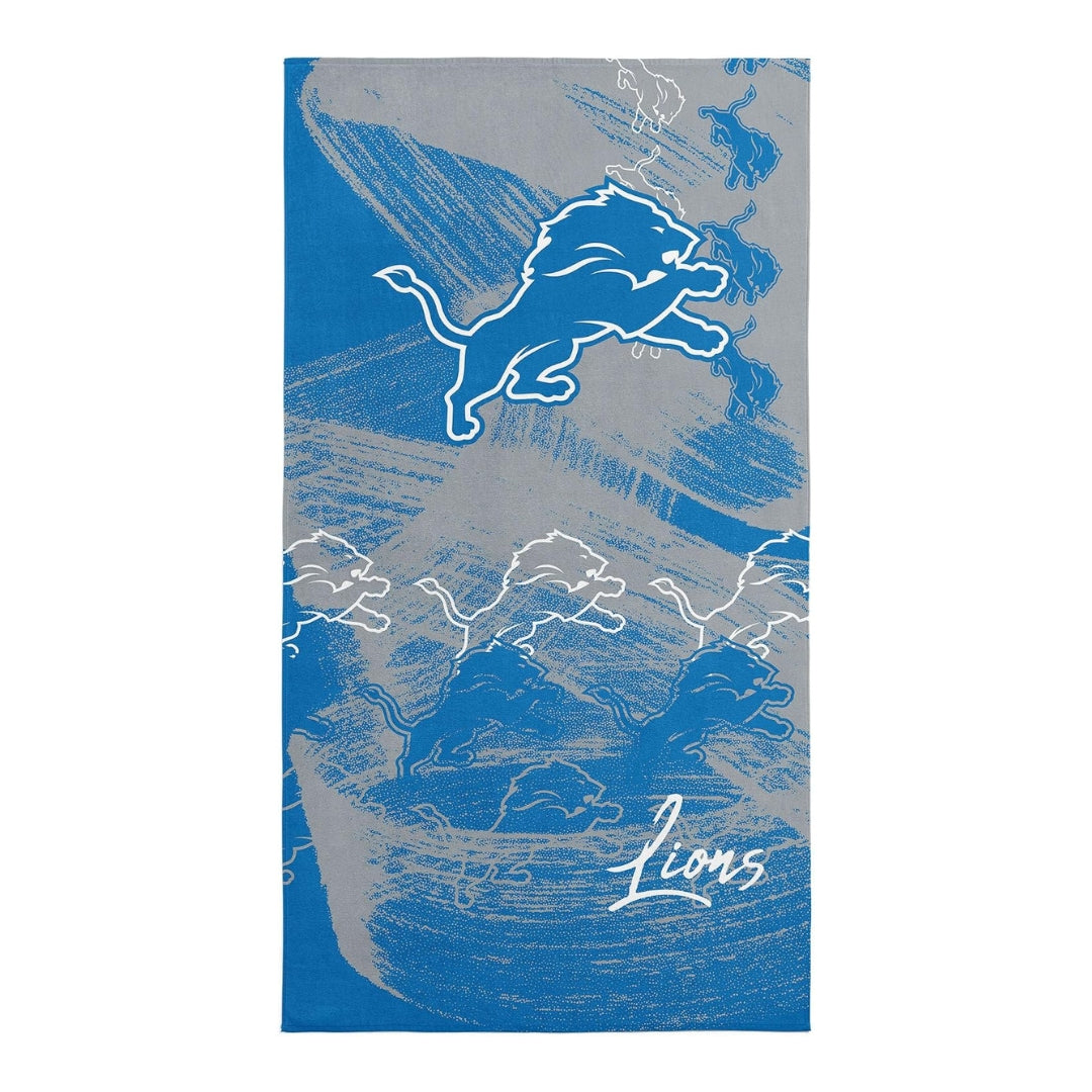 Northwest NFL Detroit Lions 30x60 Microfiber Beach Towel grey/ blue