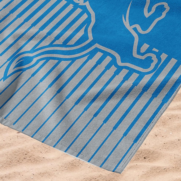 Northwest NFL Detroit Lions 36x72 Jacquard Beach Towel grey/ blue