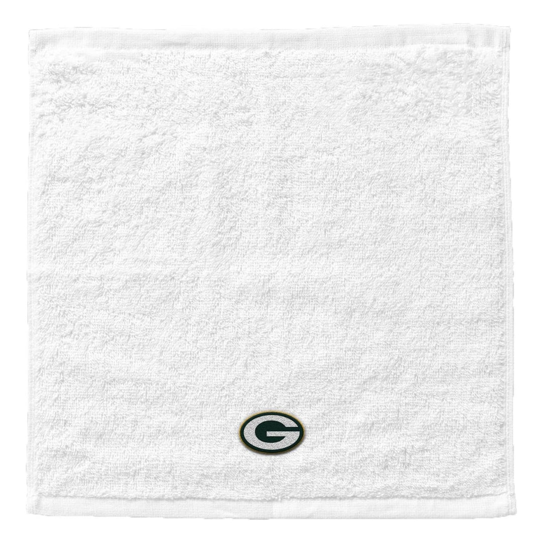 Northwest NFL Green Bay Packers 4 Piece 12x12 Wash Cloth Set white