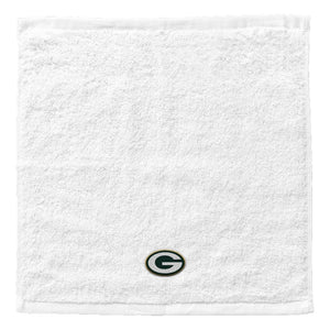 Northwest NFL Green Bay Packers 4 Piece 12x12 Wash Cloth Set white