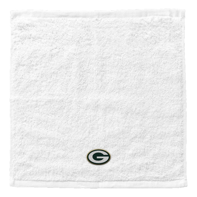 Northwest NFL Green Bay Packers 4 Piece 12x12 Wash Cloth Set white