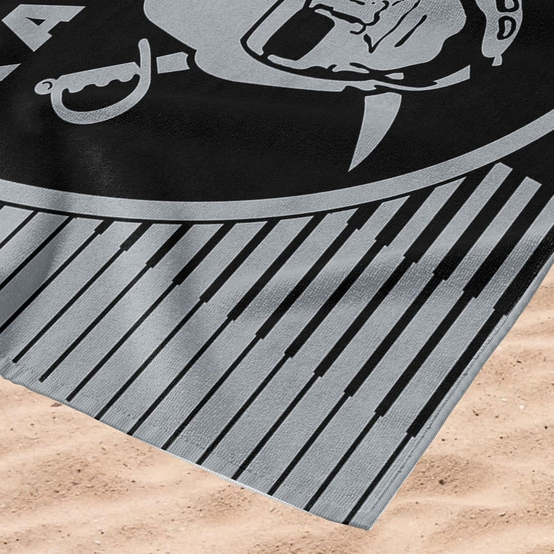 Northwest NFL Las Vegas Raiders 36x72 Jacquard Beach Towel black/grey