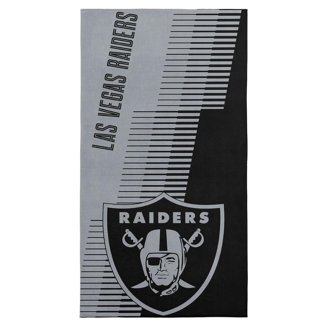 Northwest NFL Las Vegas Raiders 36x72 Jacquard Beach Towel black/grey