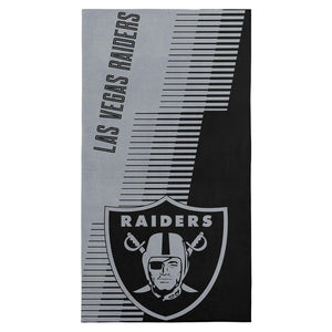 Northwest NFL Las Vegas Raiders 36x72 Jacquard Beach Towel black/grey