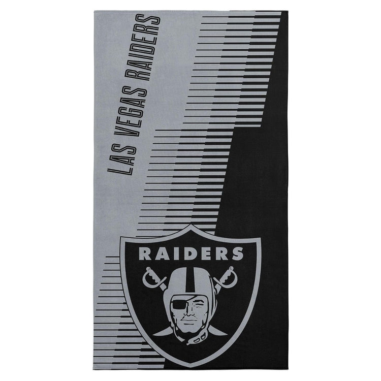 Northwest NFL Las Vegas Raiders 36x72 Jacquard Beach Towel black/grey