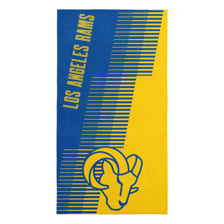 Northwest NFL Los Angeles Rams 36x72 Jacquard Beach Towel blue/yellow