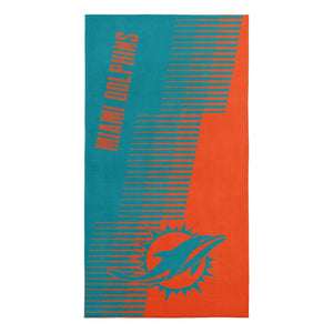 Northwest NFL Miami Dolphins 36x72 Jacquard Beach Towel orange/teal