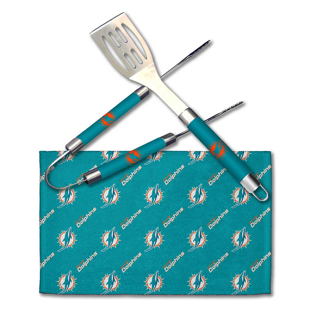 Northwest NFL Miami Dolphins BBQ Grill Utensil Set