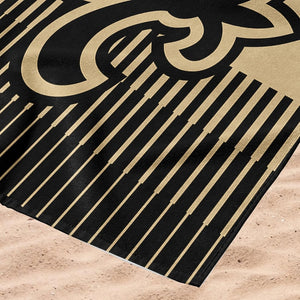 Northwest NFL New Orleans Saints 36x72 Jacquard Beach Towel black/beige  