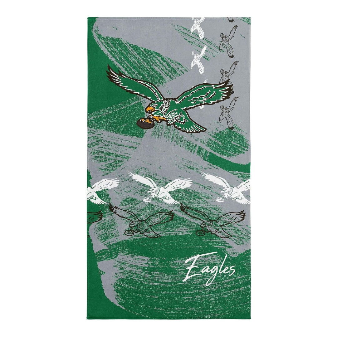 Northwest NFL Philadelphia Eagles 30x60 Microfiber Beach Towel grey/green
