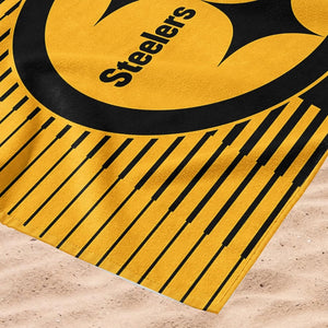 Northwest NFL Pittsburgh Steelers 36x72 Jacquard Beach Towel yellow/black