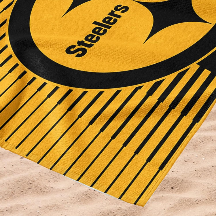 Northwest NFL Pittsburgh Steelers 36x72 Jacquard Beach Towel yellow/black