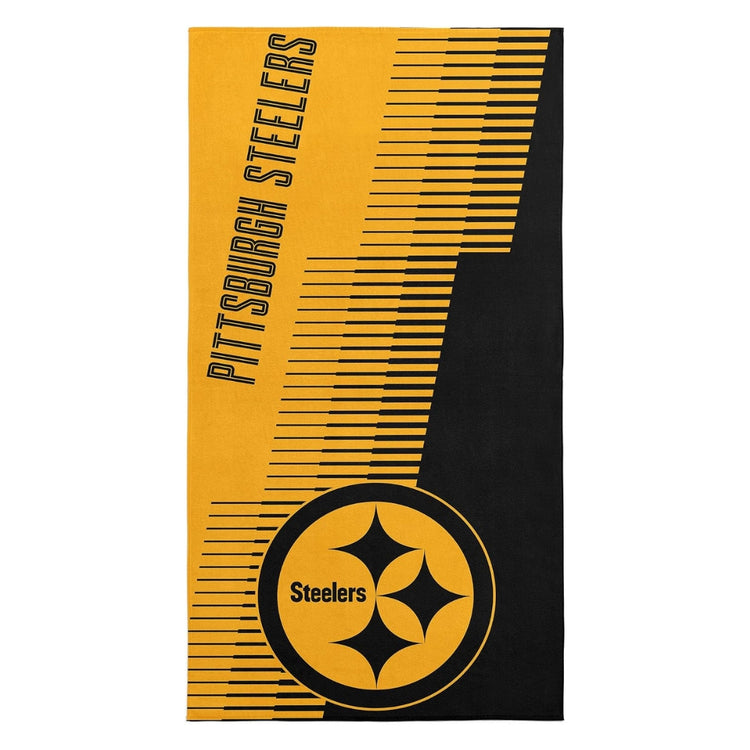 Northwest NFL Pittsburgh Steelers 36x72 Jacquard Beach Towel yellow/black
