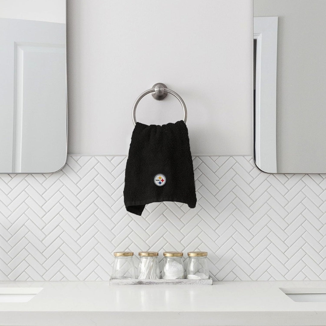 Northwest NFL Pittsburgh Steelers 4 Piece 12x12 Wash Cloth Set black