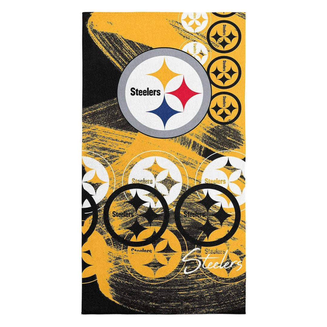 Northwest NFL Pittsburgh Steelers 40x72 Microfiber Beach Towel yellow/black