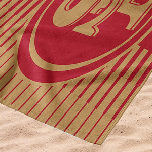 Northwest NFL San Francisco 49ers 36x72 Jacquard Beach Towel beige/red
