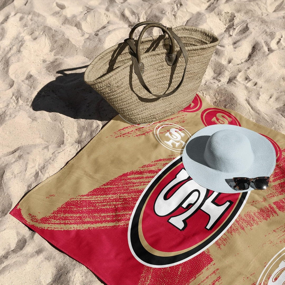Northwest NFL San Francisco 49ers 40x72 Microfiber Beach Towel red/beige