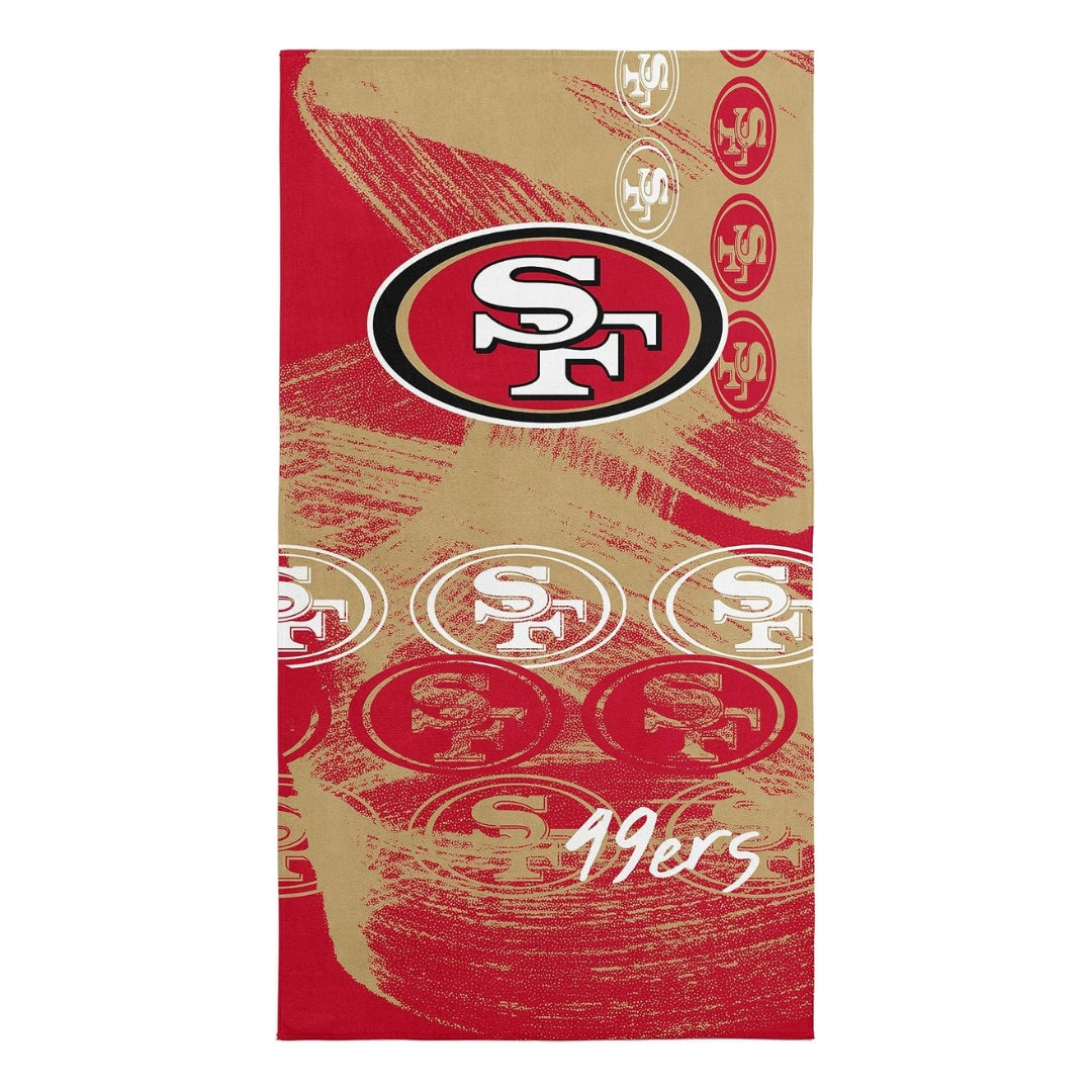 Northwest NFL San Francisco 49ers 40x72 Microfiber Beach Towel red/beige