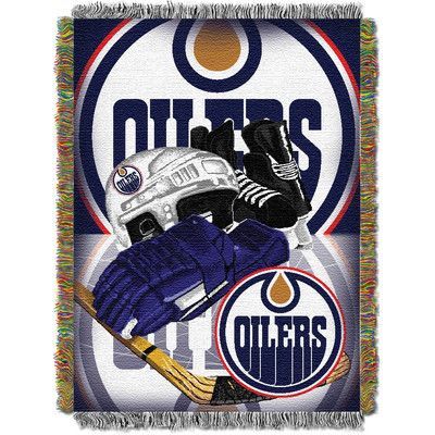 Northwest NHL Edmonton Oilers Tapestry Throw Blanket 48"x60" blue