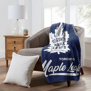 Northwest NHL Toronto Maple Leafs Signature Raschel Throw Blanket 50"x60" blue