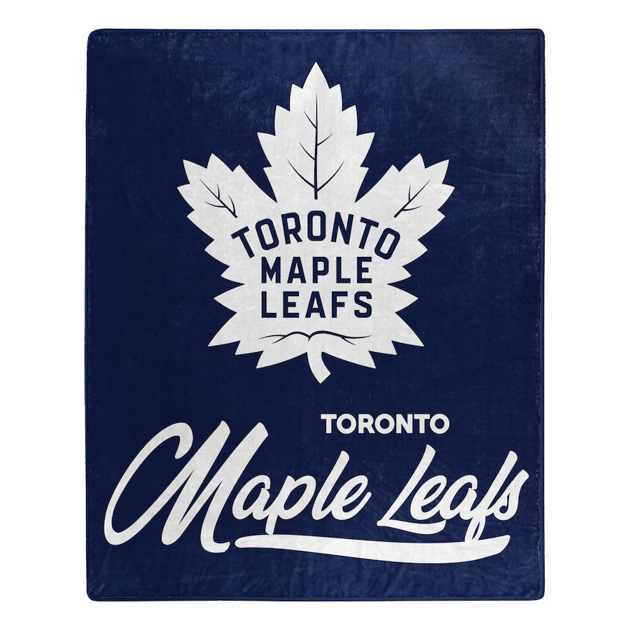 Northwest NHL Toronto Maple Leafs Signature Raschel Throw Blanket 50"x60" blue