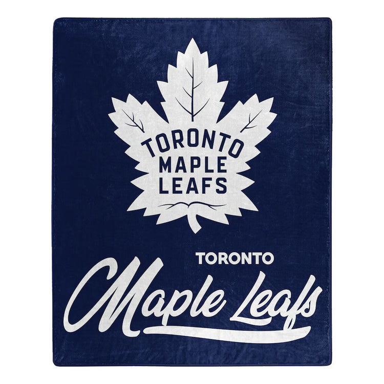 Northwest NHL Toronto Maple Leafs Signature Raschel Throw Blanket 50"x60" blue
