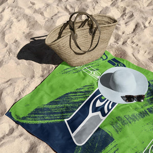 Northwest Seattle Seahawks 30x60 Microfiber Beach Towel green/blue