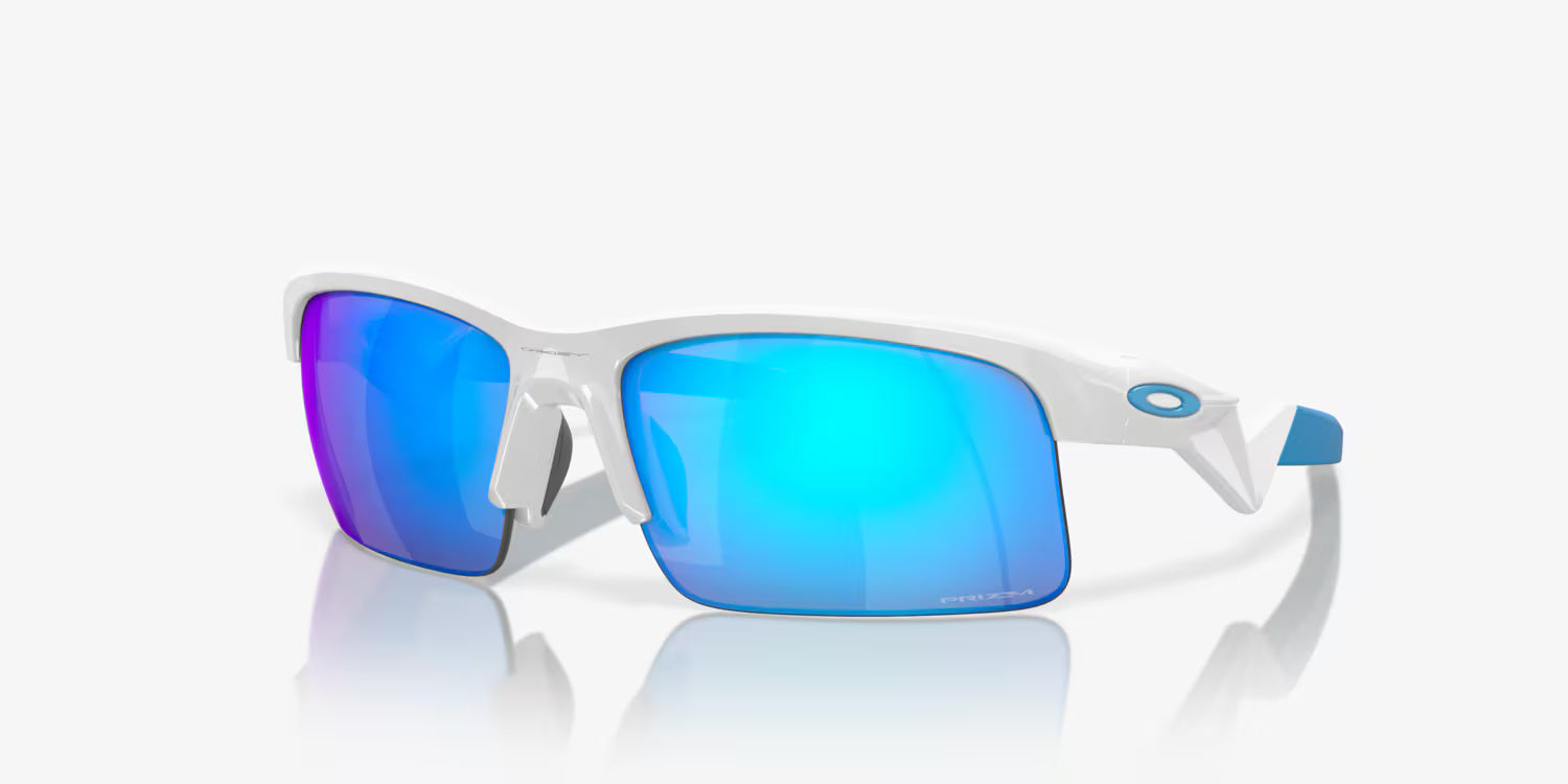 OAKLEY Capacitor (Youth Fit) Sunglasses polished white frame/ prizm sapphire injected