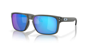 OAKLEY Holbrook Sunglasses Matte Grey Smoke/Polarized Prizm Sapphire