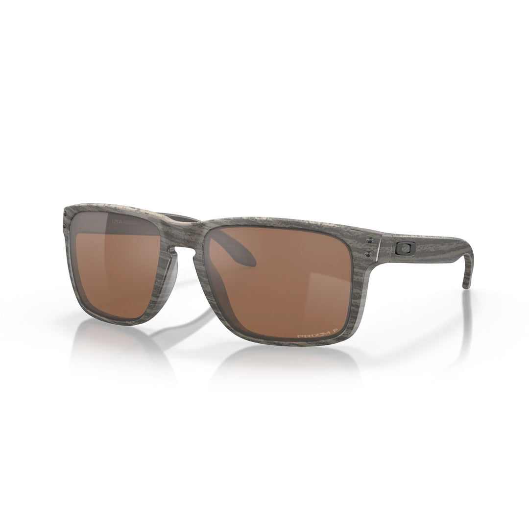 Oakley Men's Polarized Holbrook XL Sunglasses Woodgrain Polarized Prizm Tungsten