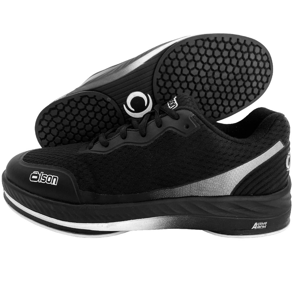 Olson Men's 1/8" Voltaje Curling Shoes black white
