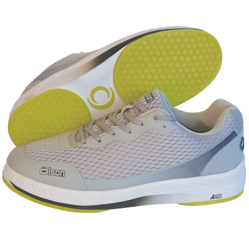 Olson Men's Voltaje 1/8" Curling Shoes grey lime