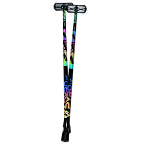 Olson Pyro Flat Shaft Fibrelite- Specialty Curling Broom black/multi