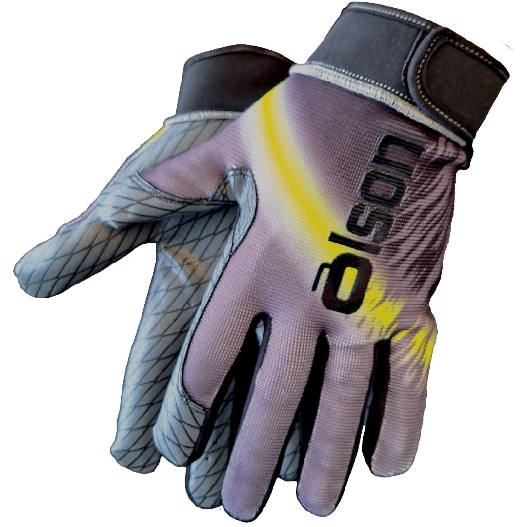 Olson Unisex Friction Curling Gloves grey/lime