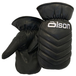 Olson Unisex Leather Curling Mitts black