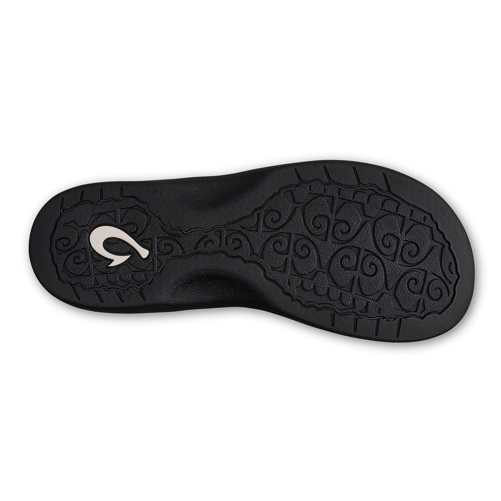 Olukai Women's Ohana Sandals Toasted Coconut Pa'i white yellow