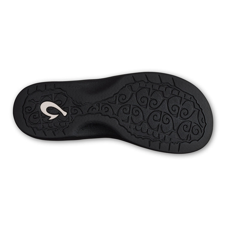 Olukai Women's Ohana Sandals Toasted Coconut Pa'i white yellow