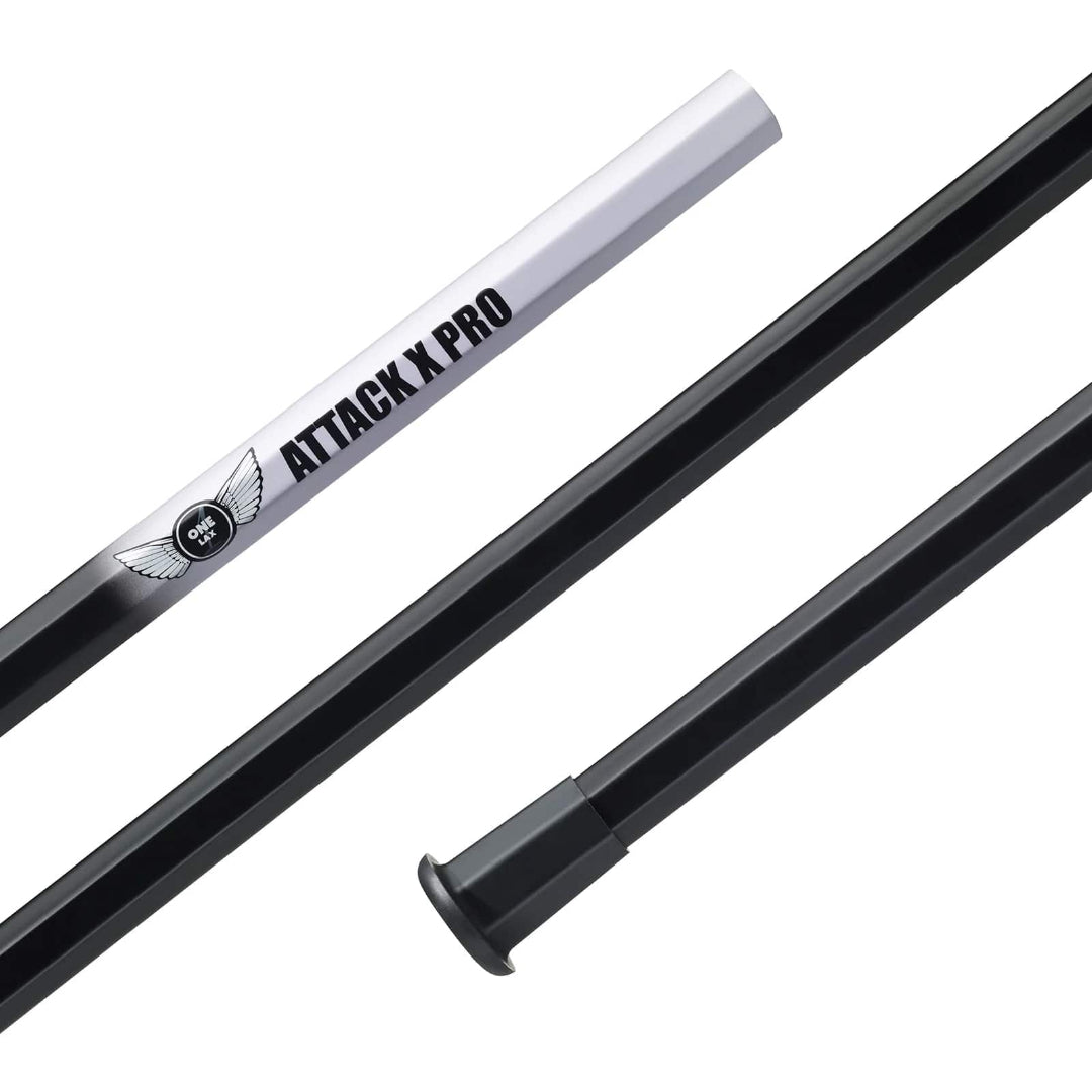 One Lax 30" Attack X Pro Box Lacrosse Shaft Black/White