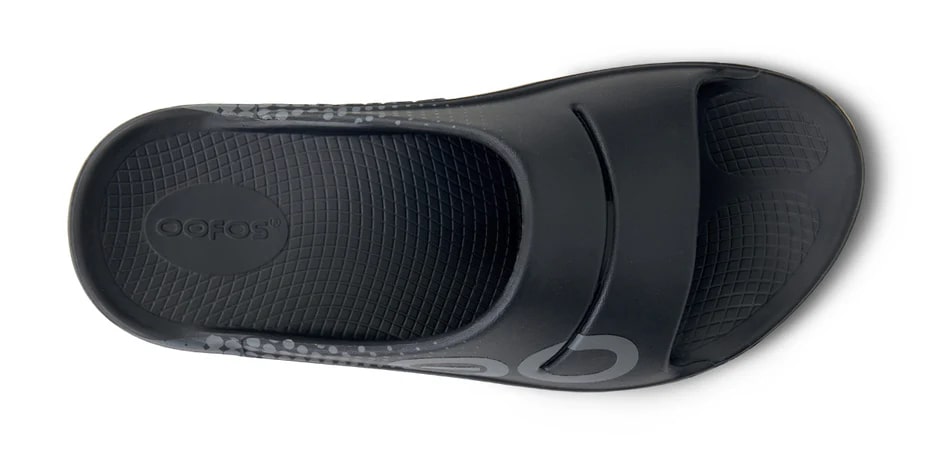 OOFOS OOahh Unisex Sport Slide Black Matrix 1