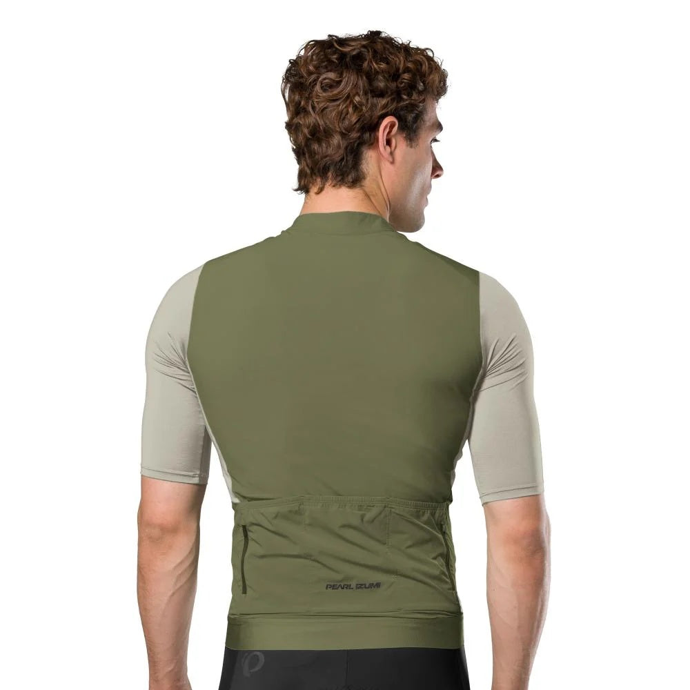 Pearl Izumi Men's Expedition Short Sleeve Bike Jersey Deep Lichen Green/lint
