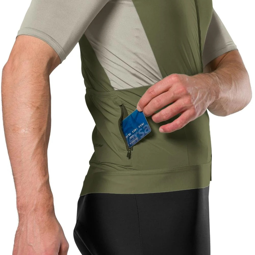 Pearl Izumi Men's Expedition Short Sleeve Bike Jersey Deep Lichen Green/lint