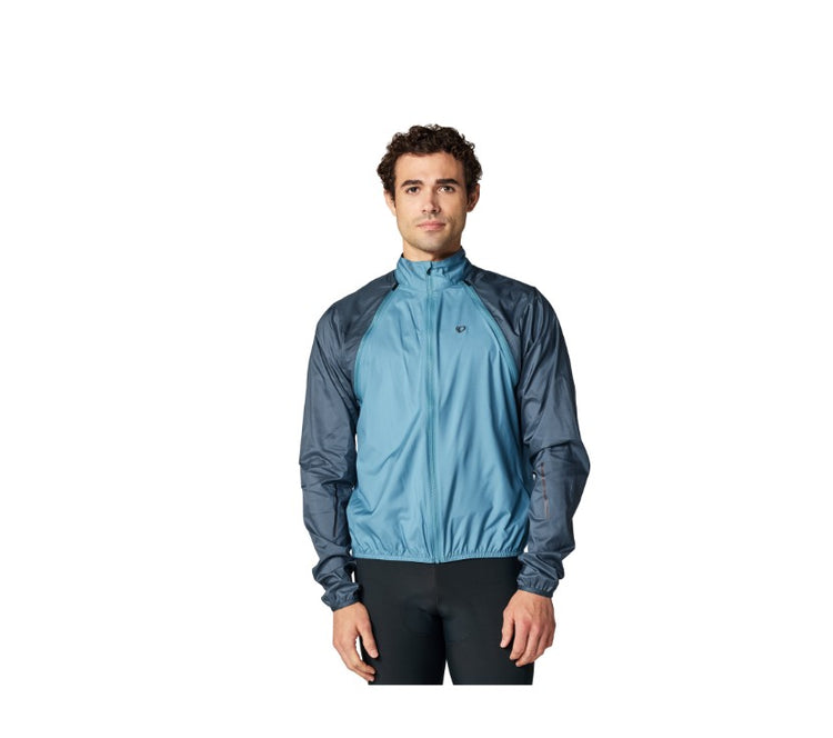 Pearl Izumi Men's Quest Convertible Wind Bike Jacket Aegean Blue/Dark Slate 