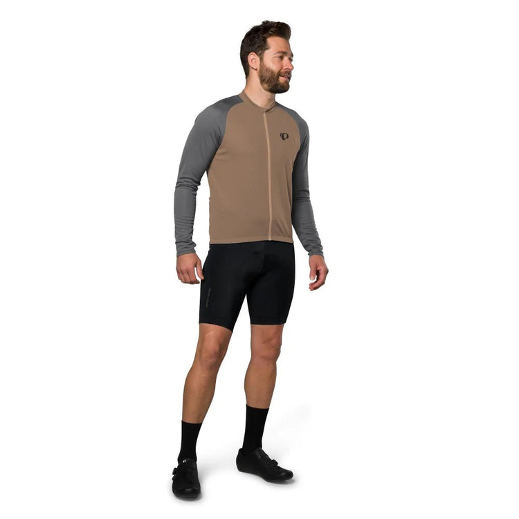 Pearl Izumi Men's Quest Long Sleeve Bike Jersey brow/grey