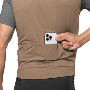 Pearl Izumi Men's Quest Short Sleeve Bike Jersey brown/grey