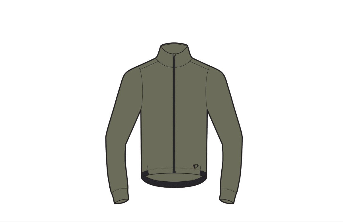 Pearl Izumi Men's Quest Thermal Long Sleeve Bike Jersey Deep Lichen Green/Black