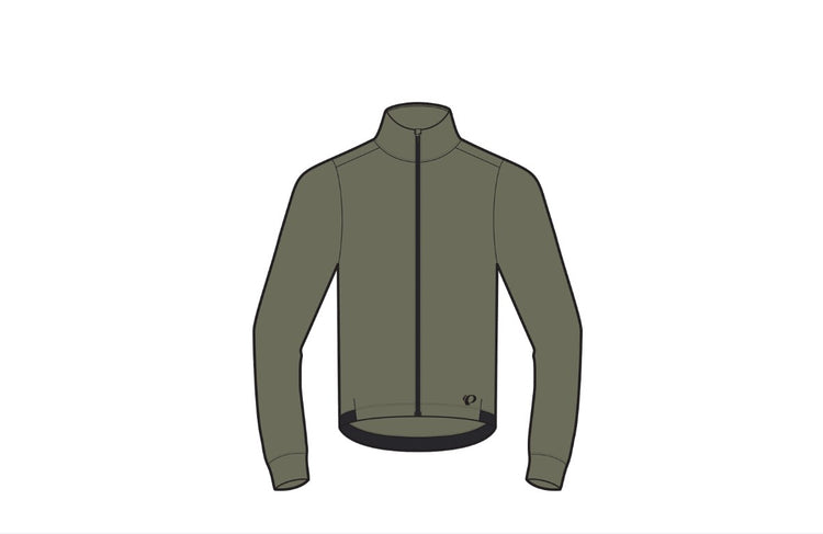 Pearl Izumi Men's Quest Thermal Long Sleeve Bike Jersey Deep Lichen Green/Black