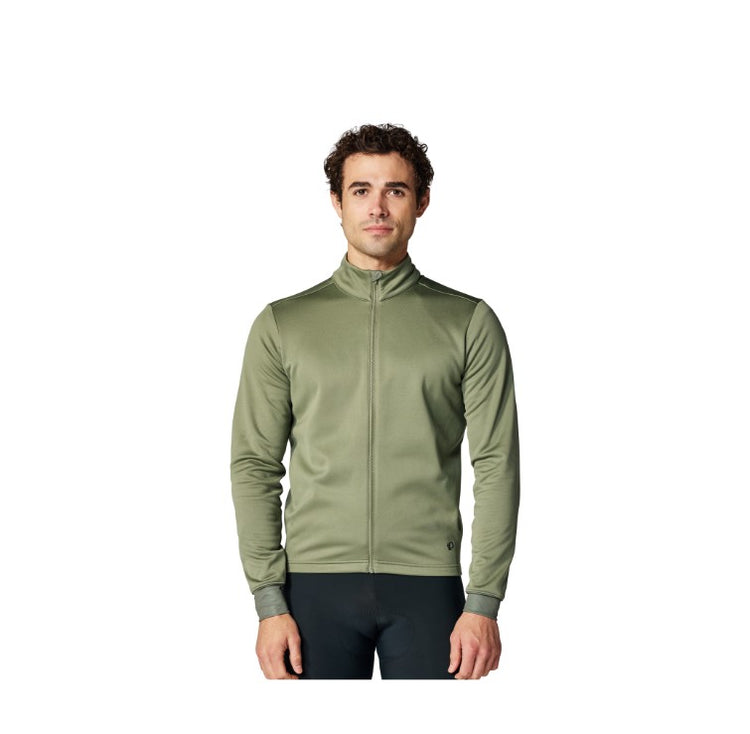 Pearl Izumi Men's Quest Thermal Long Sleeve Bike Jersey Deep Lichen Green/Black