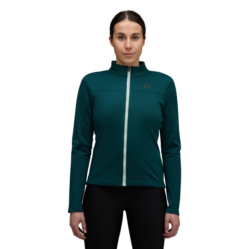 Pearl Izumi Women's Quest Thermal Long Sleeve Bike Jersey Dark Sea/Surf Spray