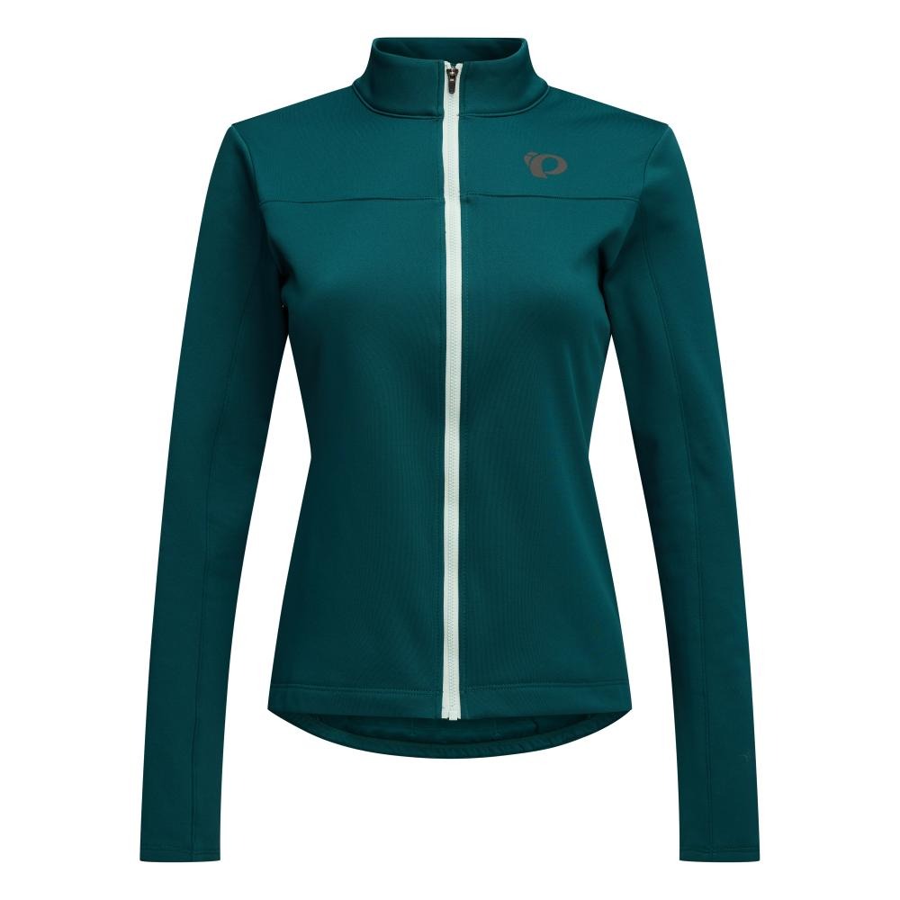 Pearl Izumi Women's Quest Thermal Long Sleeve Bike Jersey Dark Sea/Surf Spray