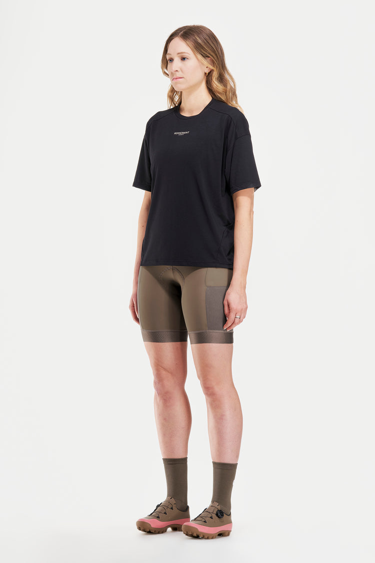 Peppermint Women's Peak Short Sleeve Bike Jersey black